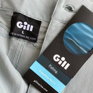 Gill brand men’s gray size large expedition shorts
